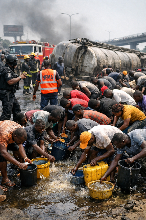 When Poverty Meets Peril: Why Nigerians Still Scoop Fuel from Fallen&nbsp;Tankers